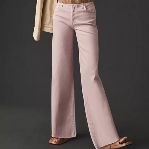 Hudson Jeans Denim - Hudson Rosie Hi Rise Wide Leg Ankle Jeans Coated Violet Ice Anthropologie 27 NWT